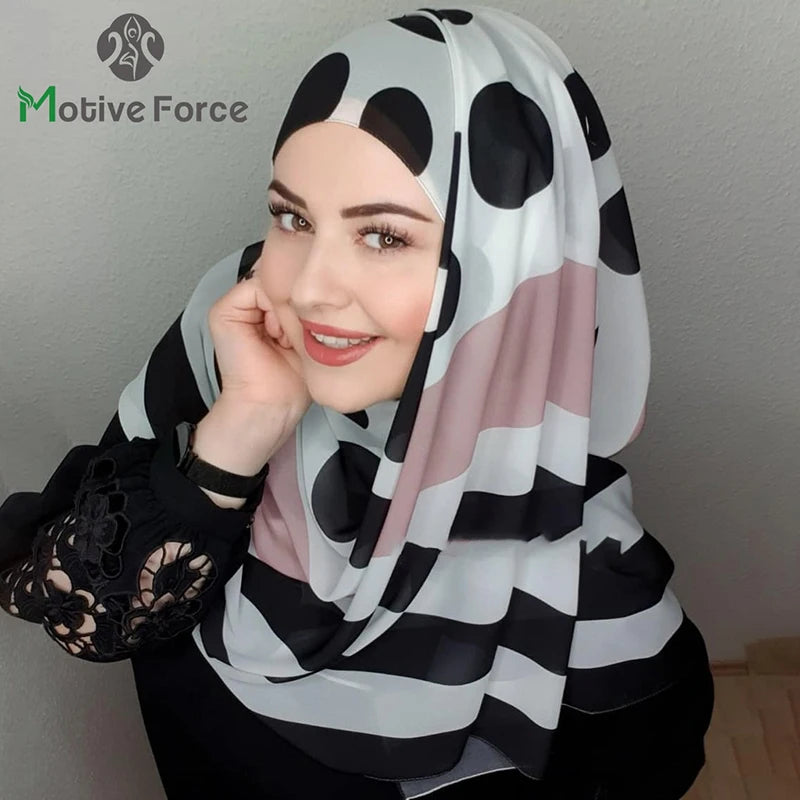 Islamic Fashion Chiffon Hijab Abaya Hijabs for Woman Abayas Jersey Head Wrap Scarf Muslim Dress Women Turbans Instant Turban