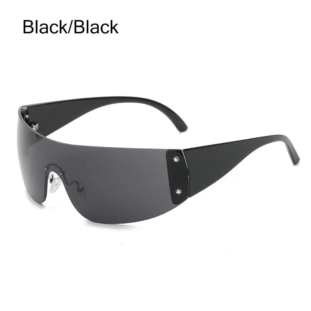 Punk One Piece Sunglasses Goggle New Y2K Luxury Brand Sun Glasses Shades Eyewear UV400 Five Star Glasses Sports Sun Glasses