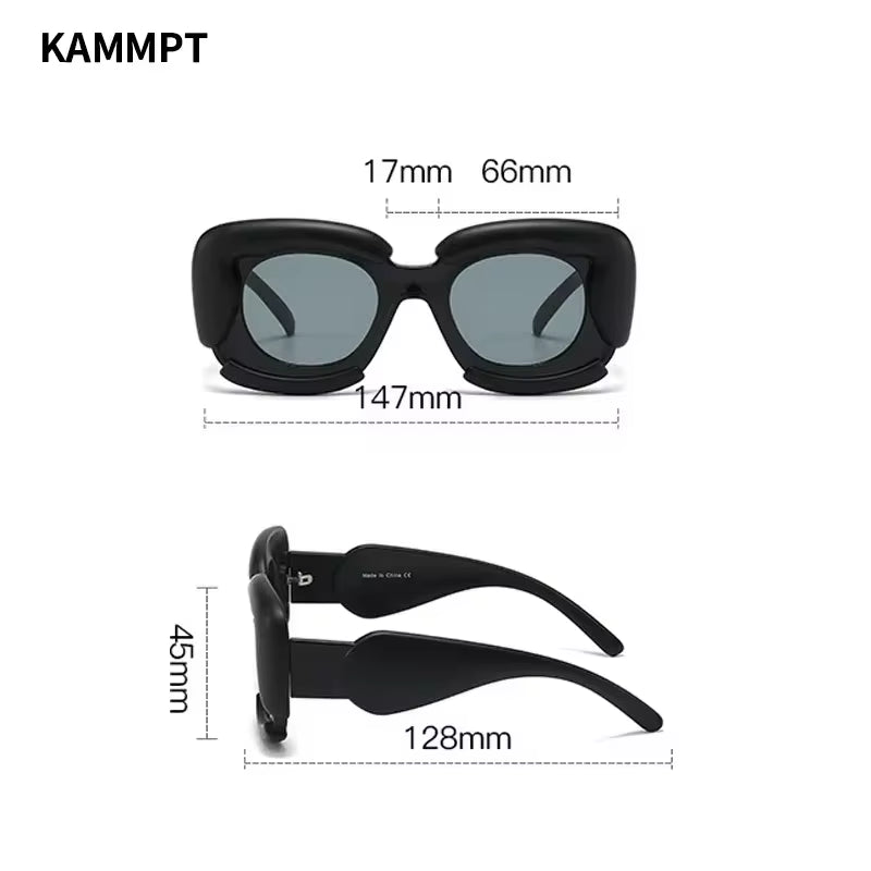 Square Women Sunglasses 2023 New Oversized Cloud Shape Rim Shades Ins Trendy Luxury Brand Design UV400 Protection Eyewear