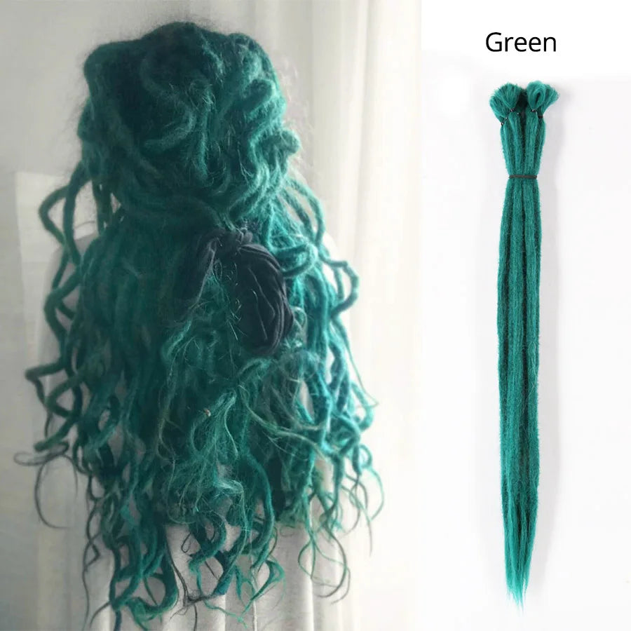 10/20 Strands Handmade Dreadlocks Hair Extensions 20"Black Reggae Synthetic Crochet Braiding Hair for Afro Women and Men