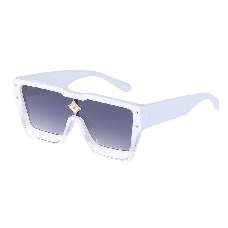 Luxury Crystal Oversized Women Square Sunglasses Trending Men Shades UV400