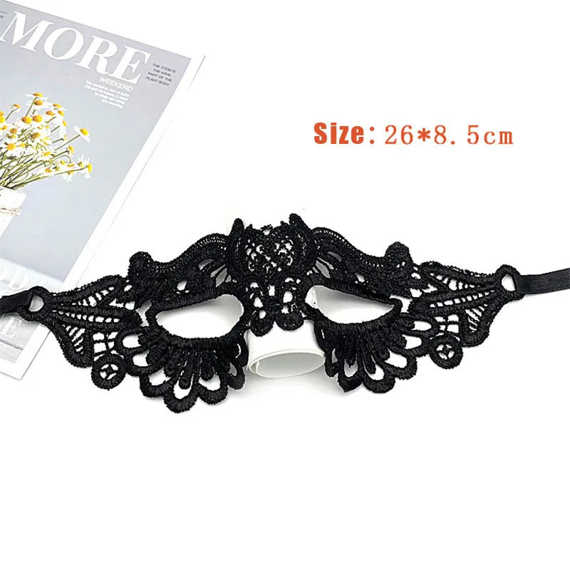 Eye Mask Sexy Lace Venetian Masquerade Ball Halloween Party Fancy Dress Costume Props Lady Black Lace Hollow Face Mask