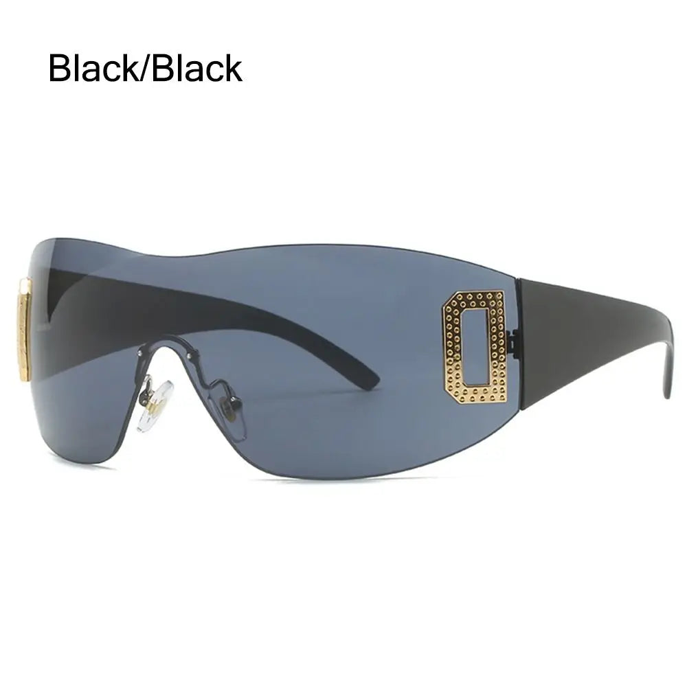 Punk One Piece Sunglasses Goggle New Y2K Luxury Brand Sun Glasses Shades Eyewear UV400 Five Star Glasses Sports Sun Glasses