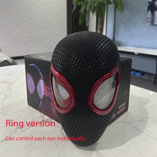 Mascara Spiderman Headgear Mask Cosplay Moving Eyes Mask Spider Man 1:1 Elastic Toys Adults Kids Gift ﻿