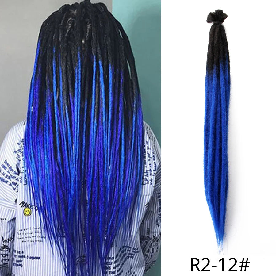 10/20 Strands Handmade Dreadlocks Hair Extensions 20"Black Reggae Synthetic Crochet Braiding Hair for Afro Women and Men