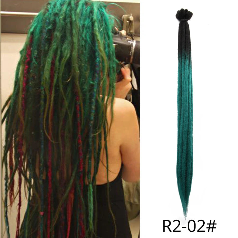 10/20 Strands Handmade Dreadlocks Hair Extensions 20"Black Reggae Synthetic Crochet Braiding Hair for Afro Women and Men